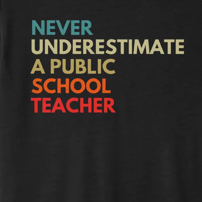 Never Underestimate A Public School Teacher Walz Waltz ChromaSoft Performance T-Shirt