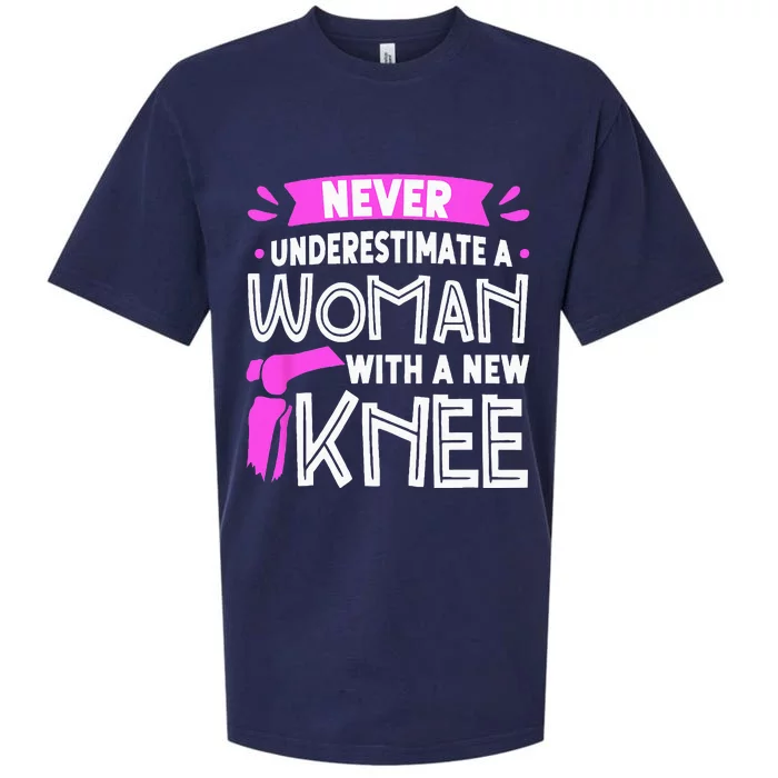 Never Underestimate A Women New Knee Replacement Surgery Sueded Cloud Jersey T-Shirt