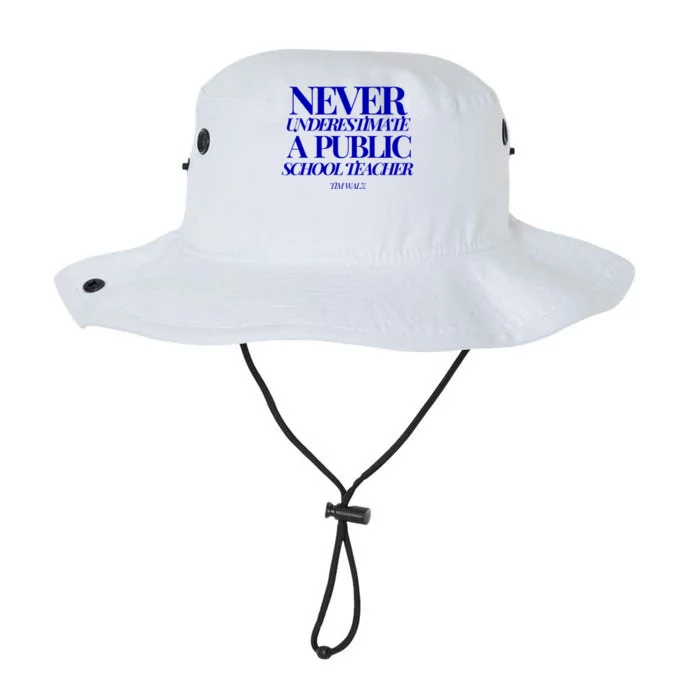 Never Underestimate A Public School Teacher Tim Walz Kamala Harris 2024 Legacy Cool Fit Booney Bucket Hat