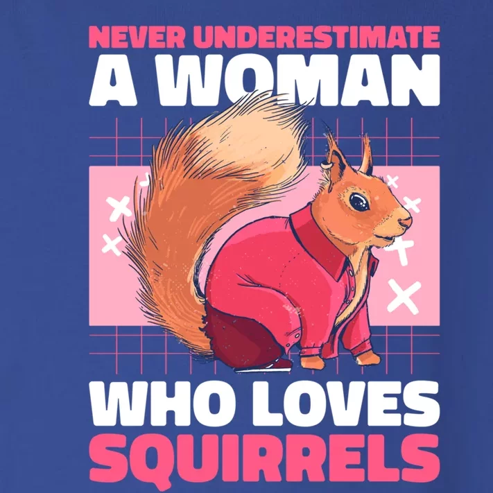 Never Underestimate A Who Loves Squirrels Gift Toddler Long Sleeve Shirt