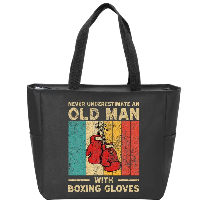 Never Underestimate An Old Man Zip Tote Bag