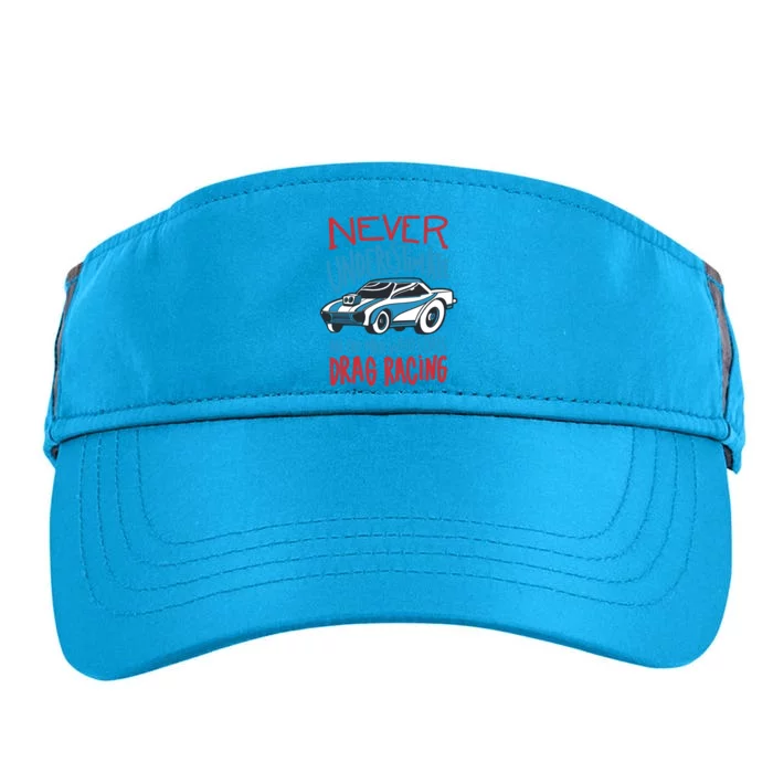 Never Underestimate An Old Man Who Loves Drag Racing Adult Drive Performance Visor