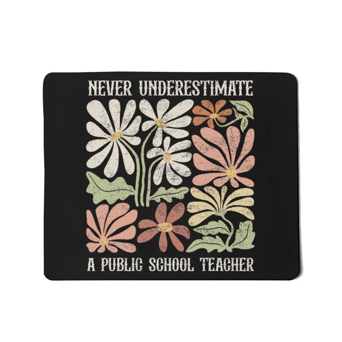 Never Underestimate A Public School Teacher Tim Walz Kamala Gift Mousepad