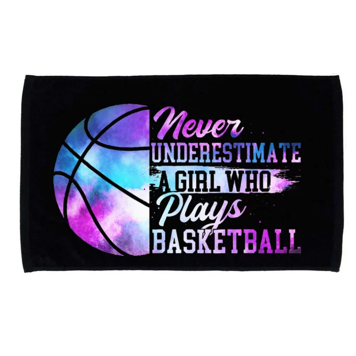 Never Underestimate A Who Plays Basketball Microfiber Hand Towel