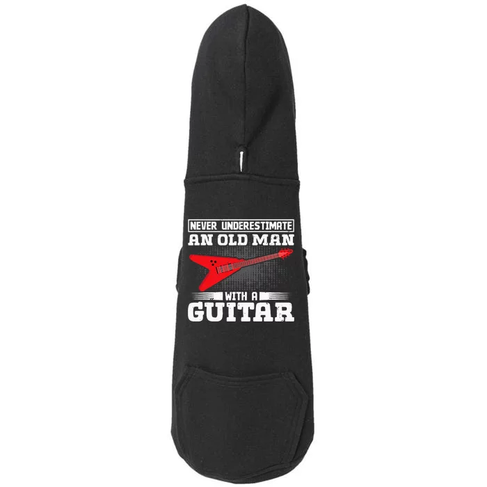 Never Underestimate An Old Man With A Guitar Doggie 3-End Fleece Hoodie