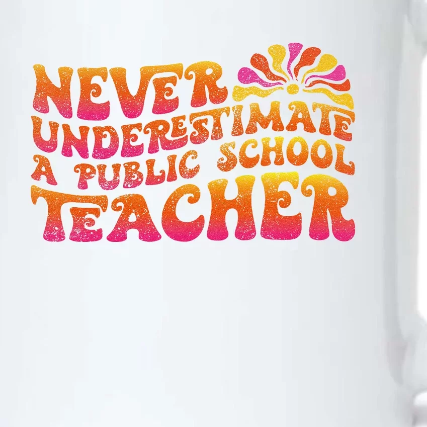 Never Underestimate A Public School Teacher Black Color Changing Mug