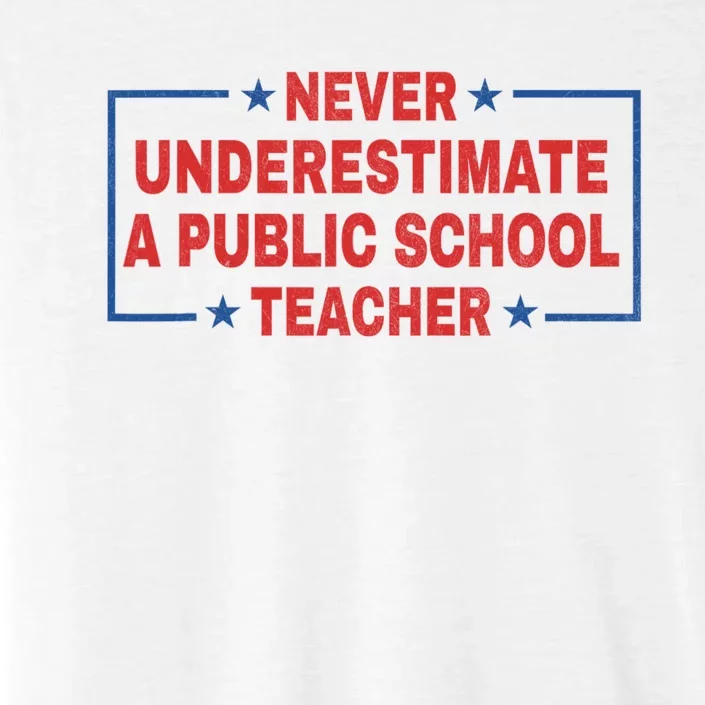 Never Underestimate A Public School Teacher ChromaSoft Performance T-Shirt