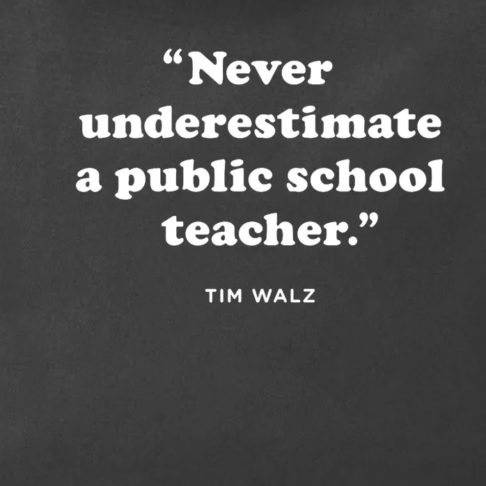 Never Underestimate A Public School Teacher Coach Quote Zip Tote Bag