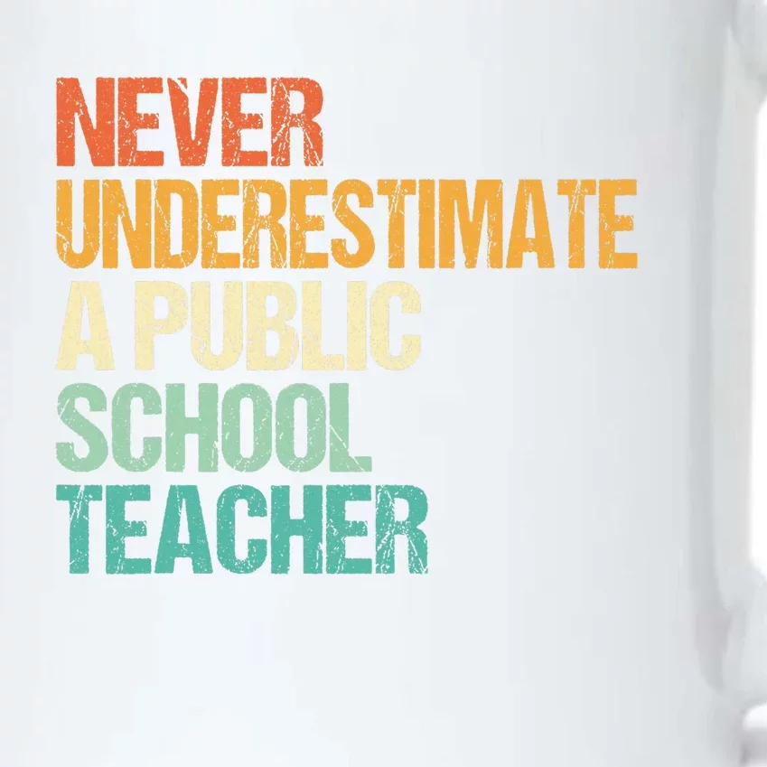 Never Underestimate A Public School Teacher Harris Walz 2024 Black Color Changing Mug