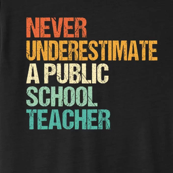 Never Underestimate A Public School Teacher Harris Walz 2024 ChromaSoft Performance T-Shirt