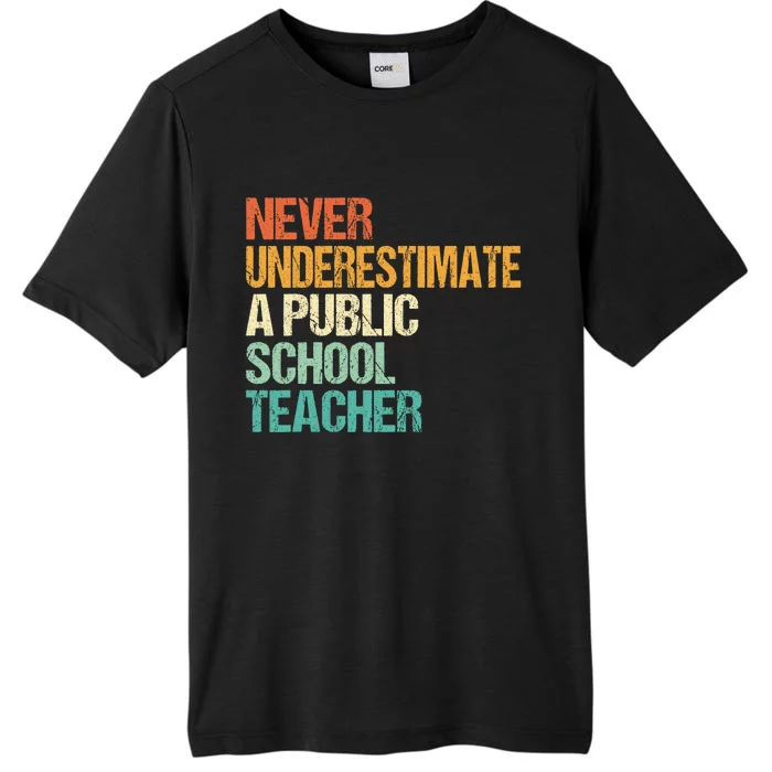 Never Underestimate A Public School Teacher Harris Walz 2024 ChromaSoft Performance T-Shirt