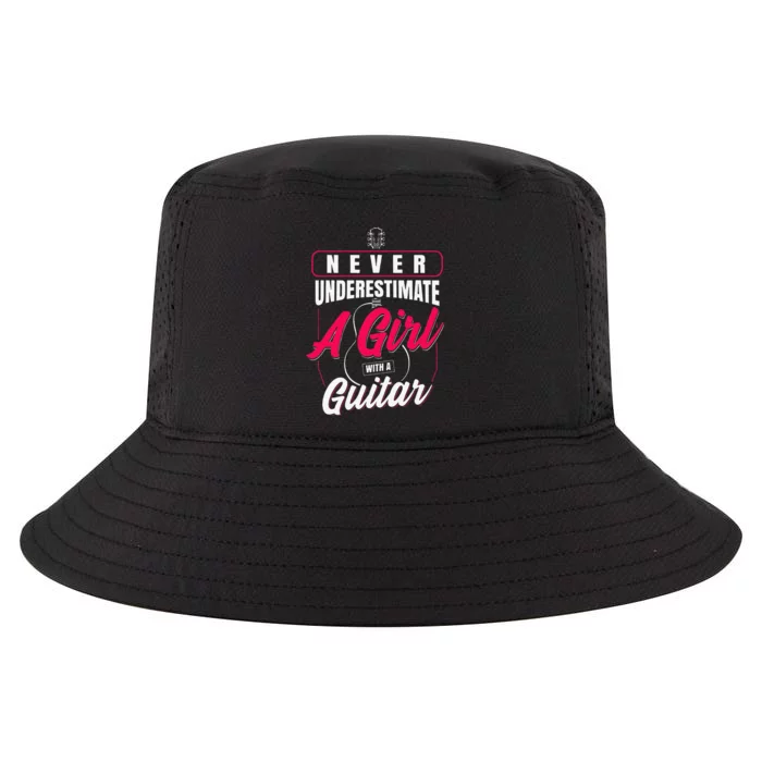 Never Underestimate A  With A Guitar Cool Comfort Performance Bucket Hat