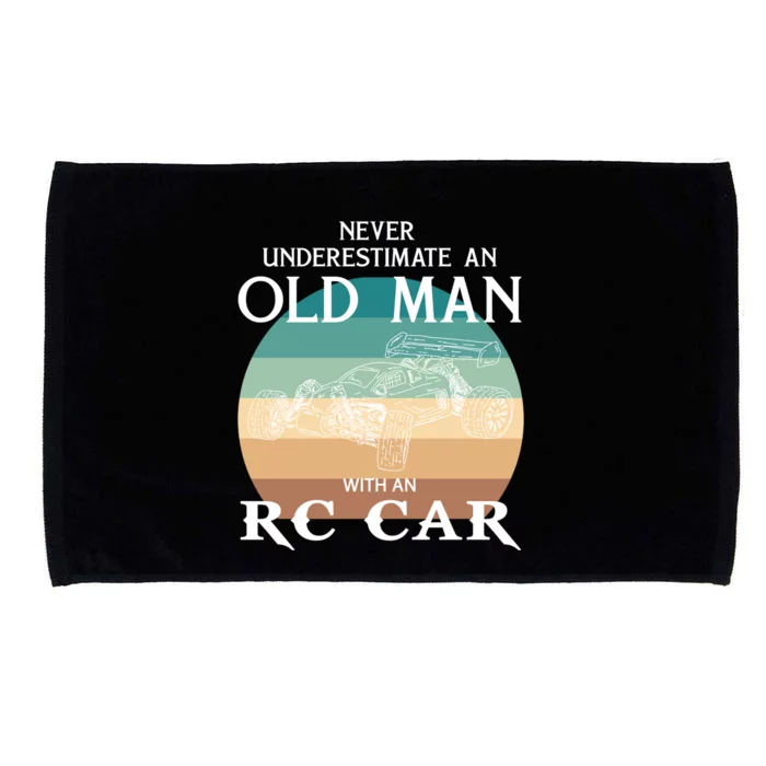 Never Underestimate An Old With A Rccar Meaningful Gift Microfiber Hand Towel