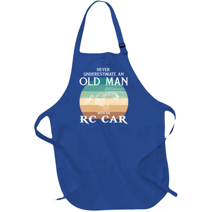 Never Underestimate An Old With A Rccar Meaningful Gift Full-Length Apron With Pocket