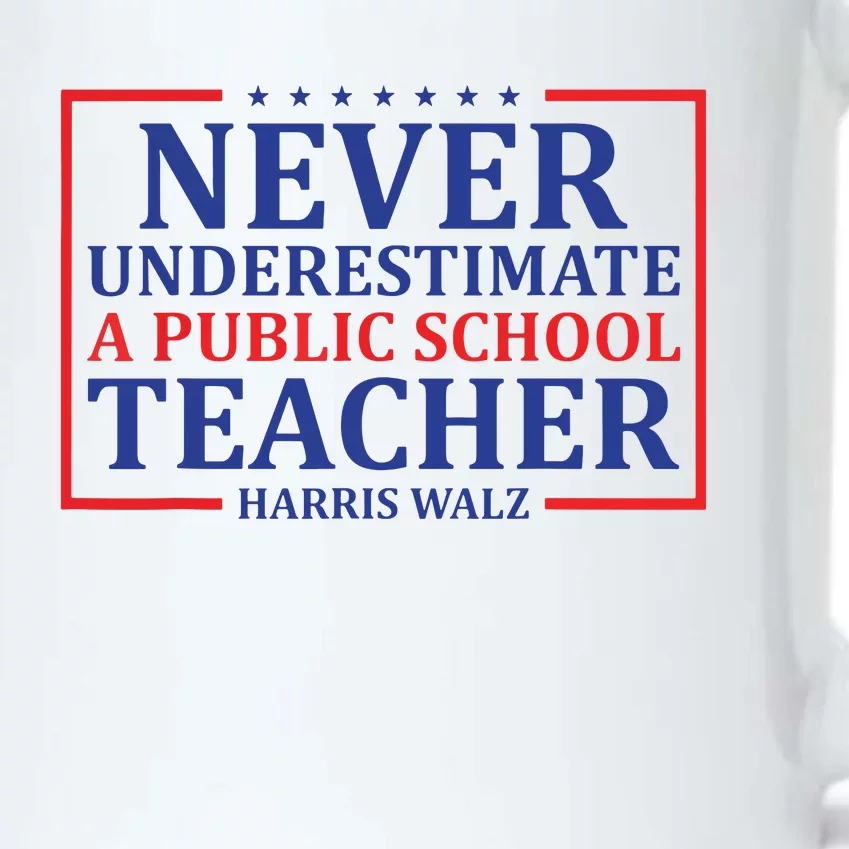 Never Underestimate A Public School Teacher Harris Waltz Black Color Changing Mug