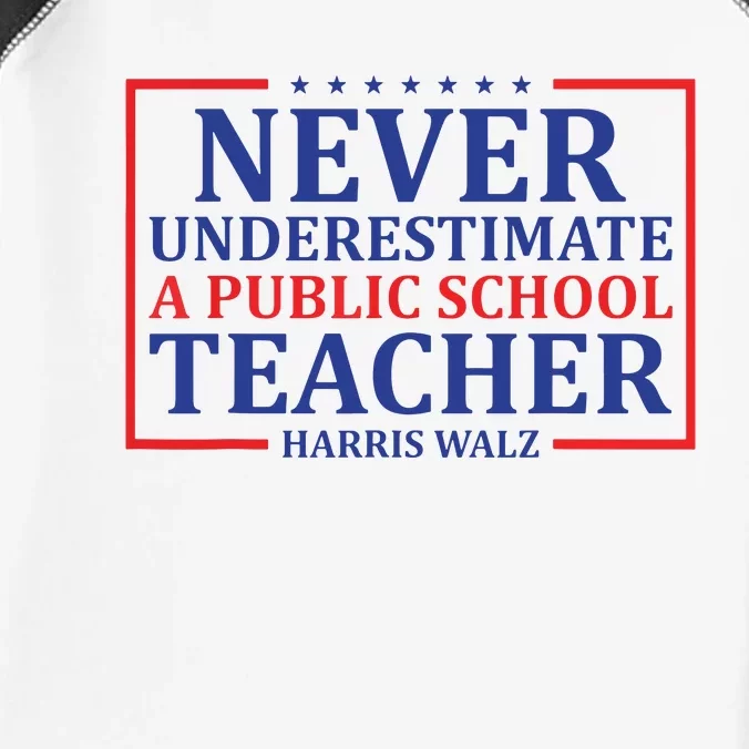 Never Underestimate A Public School Teacher Harris Waltz Infant Baby Jersey Bodysuit