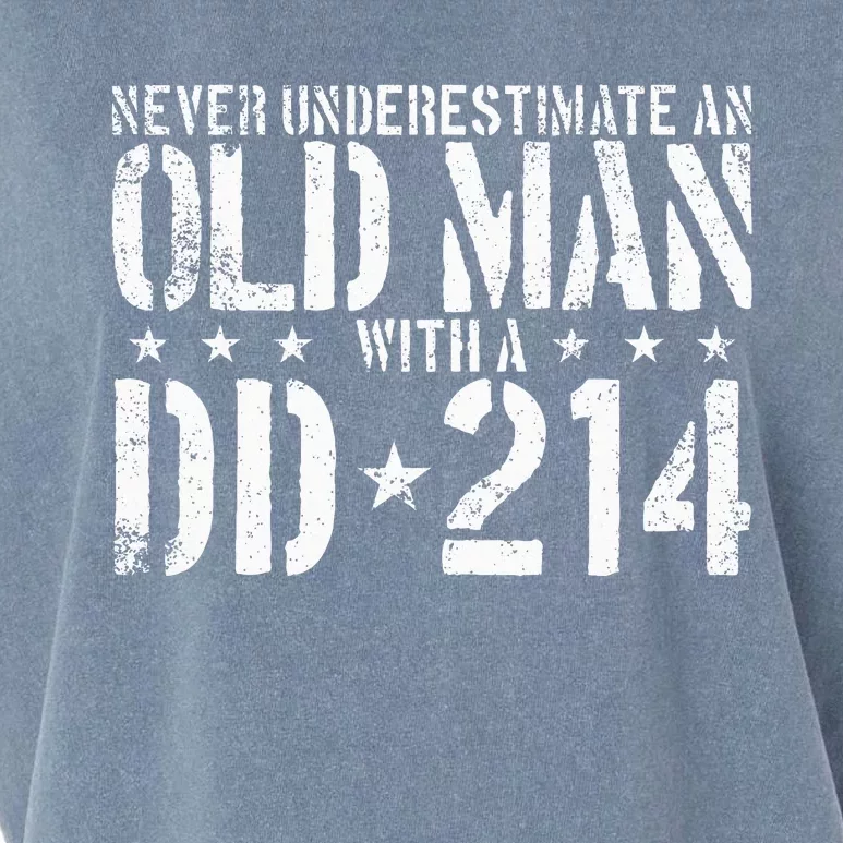 Never Underestimate An Old Man With A Dd214 Alumni Garment-Dyed Women's Muscle Tee