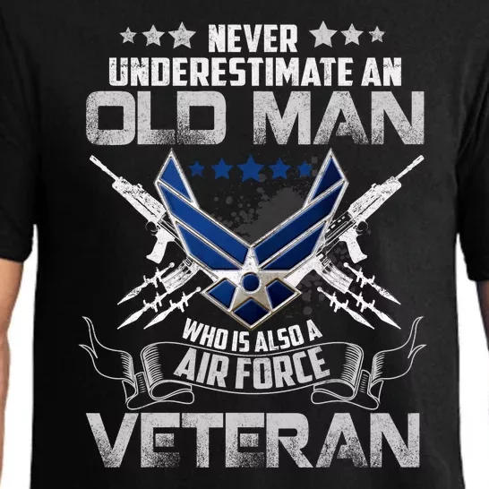 Never Underestimate An Old Man Air Force Veteran Gift Pajama Set