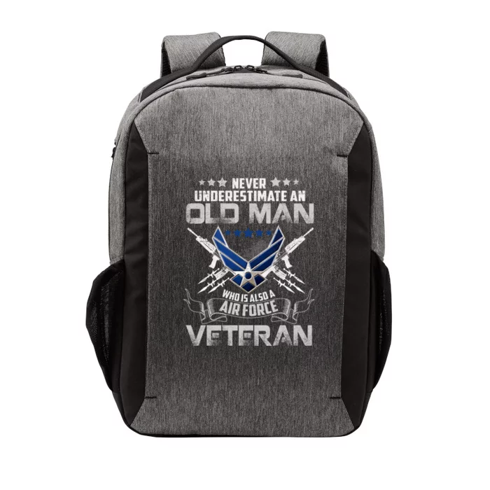 Never Underestimate An Old Man Air Force Veteran Gift Vector Backpack