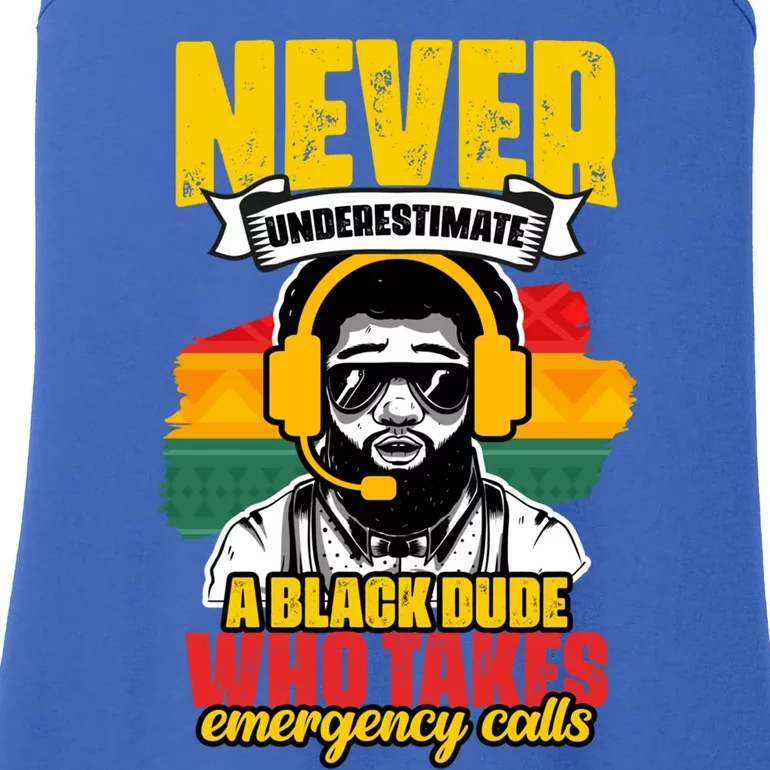 Never Underestimate Awesome African American Dispatcher Dude Gift Ladies Essential Tank