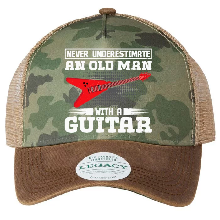 Never Underestimate An Old Man With A Guitar Legacy Tie Dye Trucker Hat