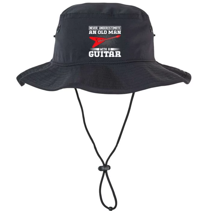 Never Underestimate An Old Man With A Guitar Legacy Cool Fit Booney Bucket Hat