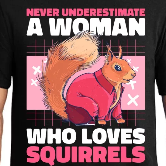 Never Underestimate A Who Loves Squirrels Gift Pajama Set