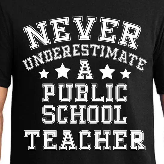 Never Underestimate A Public School Teacher Tim Walz Kamala Harris 2024 Pajama Set