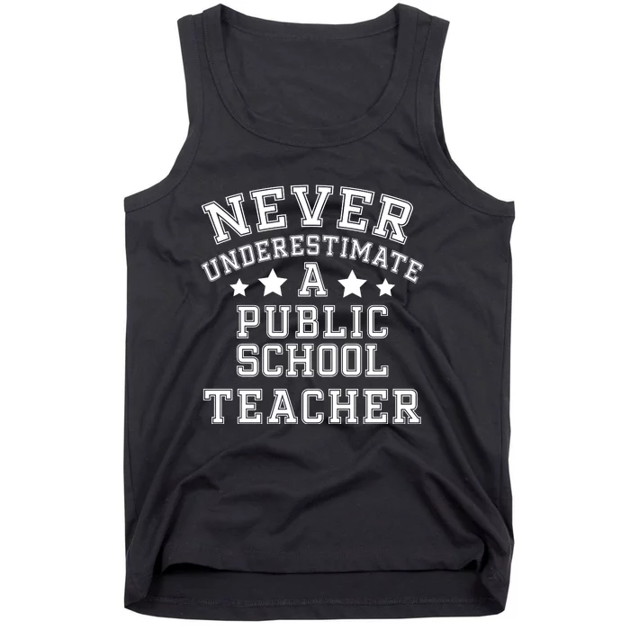 Never Underestimate A Public School Teacher Tim Walz Kamala Harris 2024 Tank Top