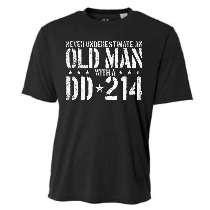 Never Underestimate An Old Man With A Dd214 Alumni Cooling Performance Crew T-Shirt