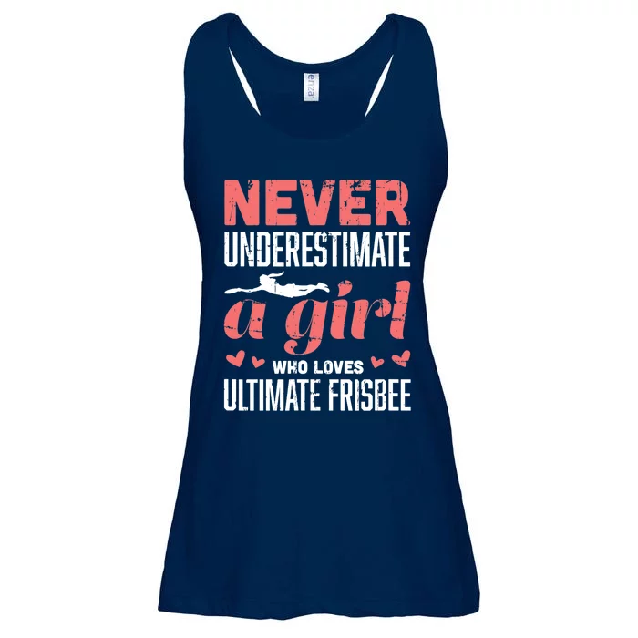 Never Underestimate A Girl Who Loves Ultimate Frisbee Ladies Essential Flowy Tank