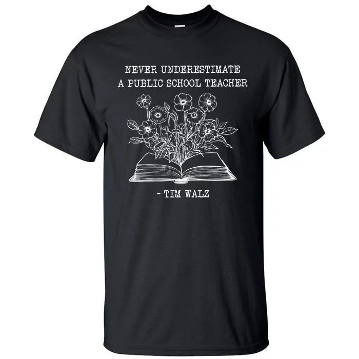 Never Underestimate A Public School Teacher Tall T-Shirt