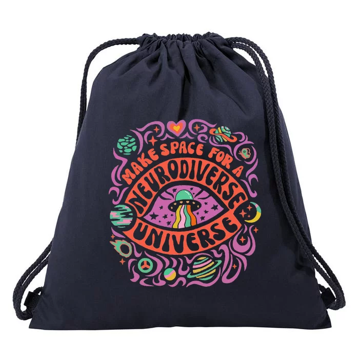 Neurodiverse Universe Autism Awareness Drawstring Bag