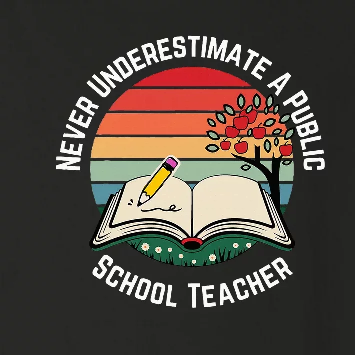 Never Underestimate A Public School Teacher Toddler Long Sleeve Shirt