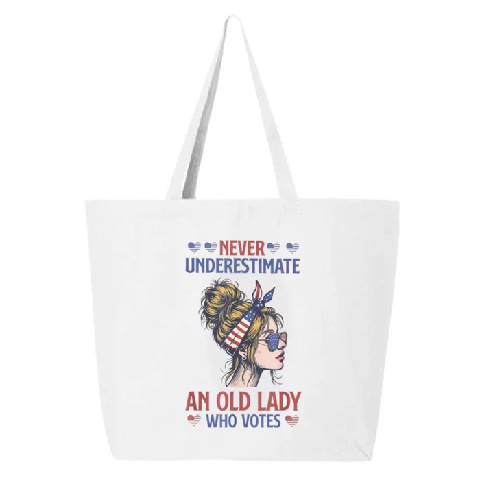 Never Underestimate An Old Lady Who Votes Feminist 25L Jumbo Tote