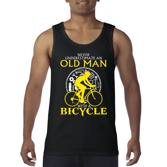 Never Underestimate An Old Man With A Bicycle Tank Top