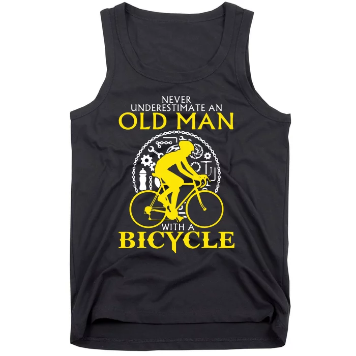 Never Underestimate An Old Man With A Bicycle Tank Top