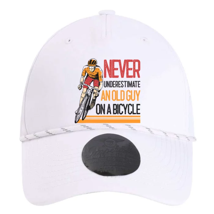 Never Underestimate An Old Guy On A Bicycle Funny Cycling Performance The Dyno Cap