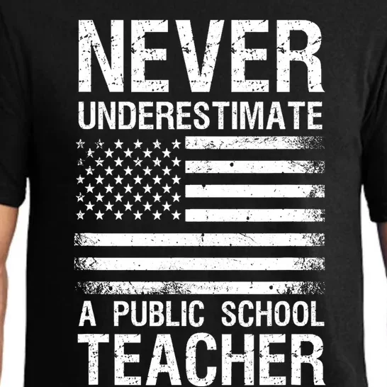 Never Underestimate A Public School Teacher Cool 2024 Trendy Pajama Set