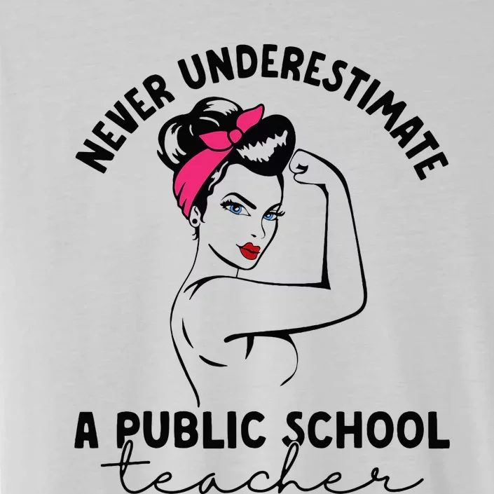 Never Underestimate A Public School Teacher Public Education ChromaSoft Performance T-Shirt