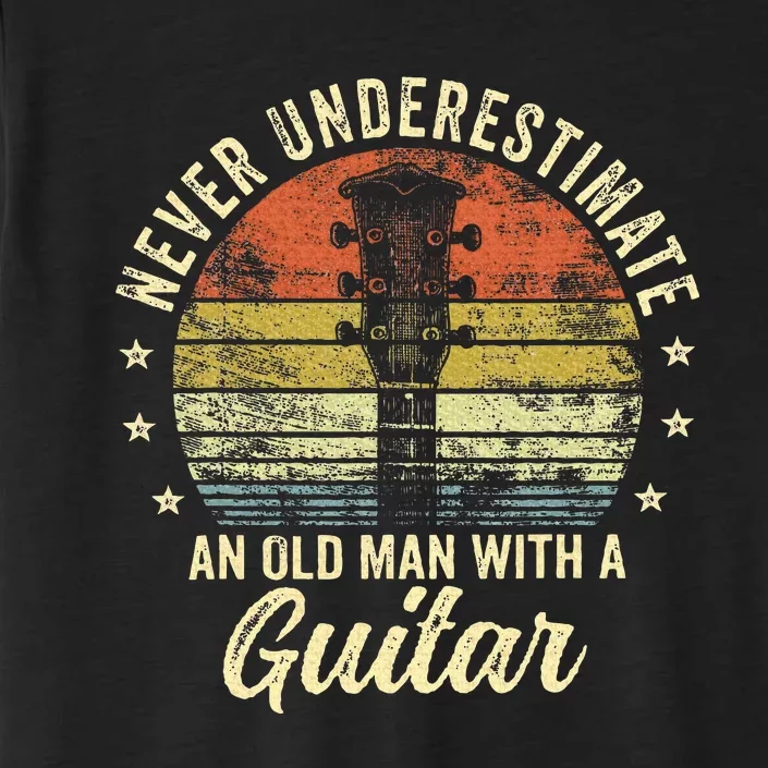 Never Underestimate An Old Man With A Guitar Player ChromaSoft Performance T-Shirt