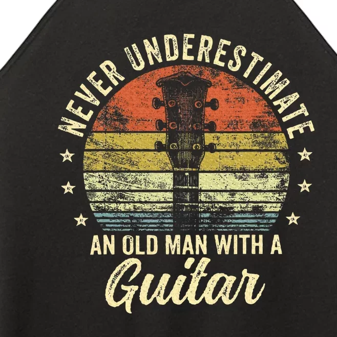 Never Underestimate An Old Man With A Guitar Player Women’s Perfect Tri Rocker Tank