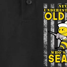 Never Underestimate An Seabee Old Man Sea Shipping Dry Zone Grid Performance Polo