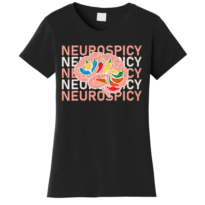 Neurospicy Universe Adhd Autism Awareness And Acceptance Women's T-Shirt