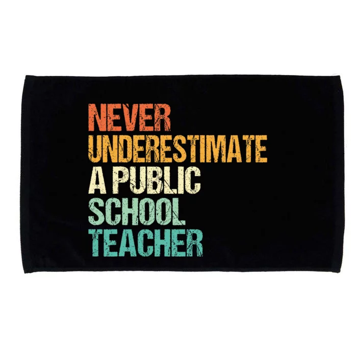 Never Underestimate A Public School Teacher Harris Walz 2024 Microfiber Hand Towel