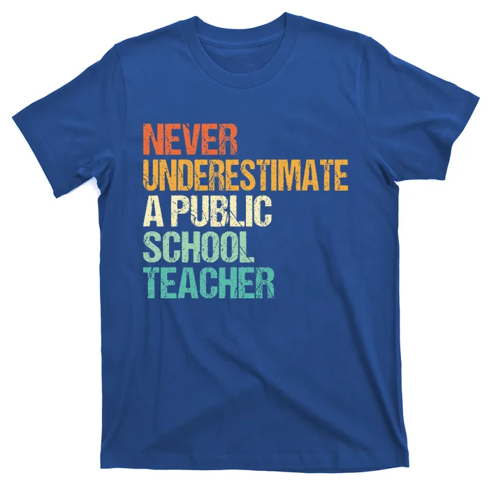 Never Underestimate A Public School Teacher Harris Walz 2024 T-Shirt