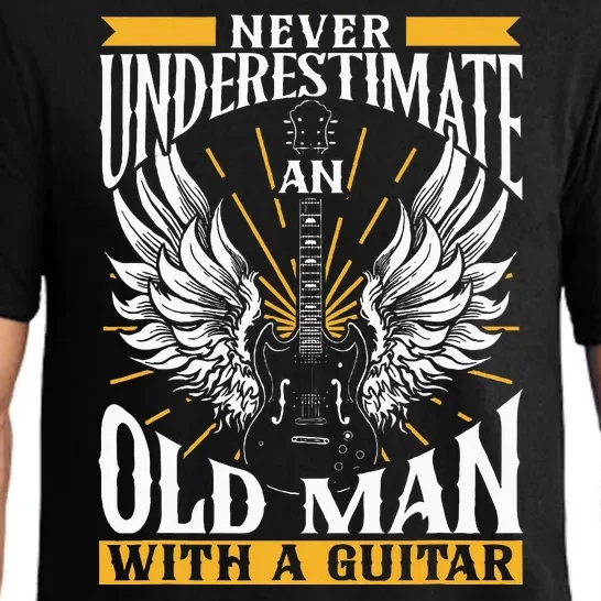 Never Underestimate An Old Man With A Guitar Guitars Guitar Pajama Set