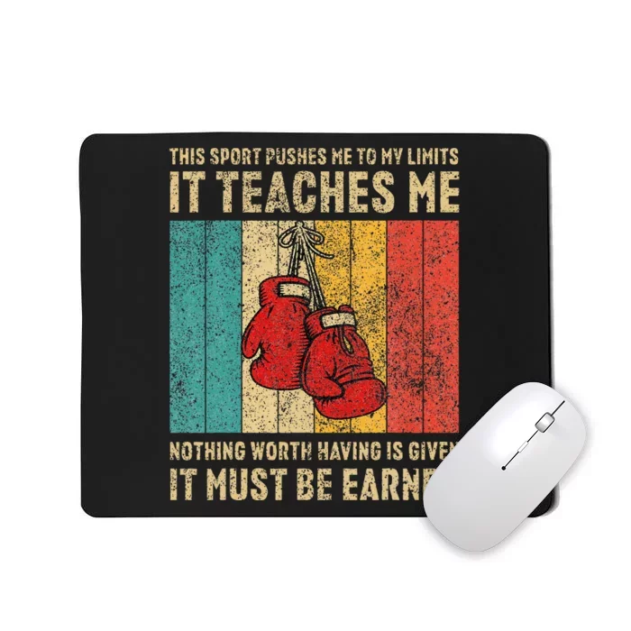 Never Underestimate A Grandpa With Boxing Gloves Boxing Mousepad