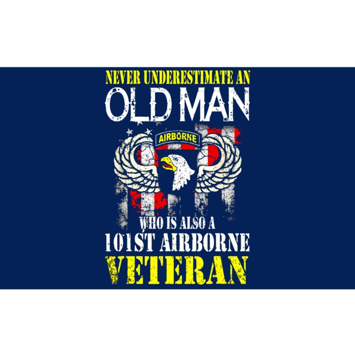 Never Underestimate An Old Man 101st Airborne Veteran Gift Bumper Sticker