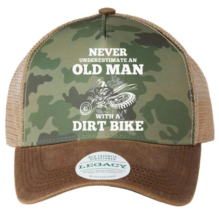 Never Underestimate An Old Man With A Dirt Bike Legacy Tie Dye Trucker Hat